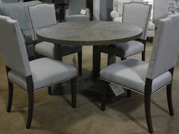 Dining Table with Upholstered Side Chairs